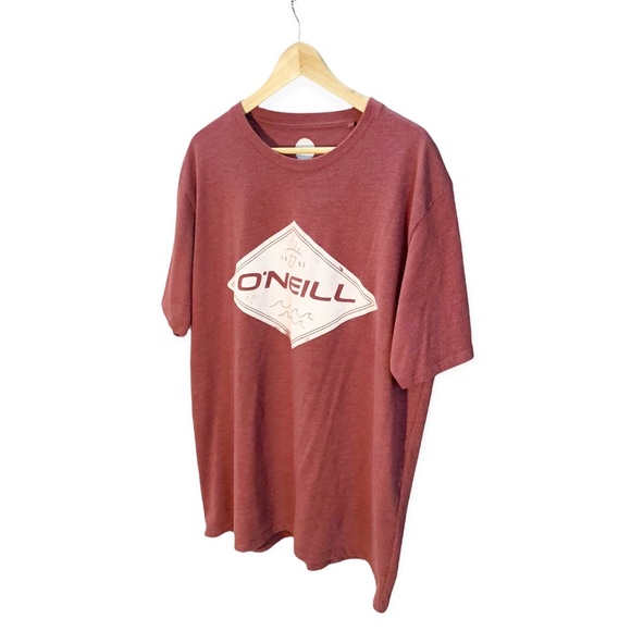O'Neill Burgundy Crewneck Men's XXL T-Shirt - Picture 2 of 5